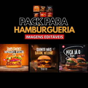 Pack de Imagéns Editáveis para Hambúrgueria
